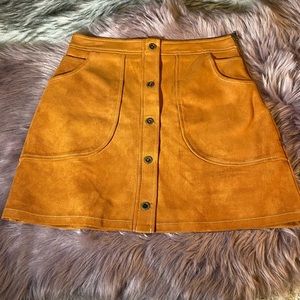 Greylin Faux Suede Mini Skirt Size Small